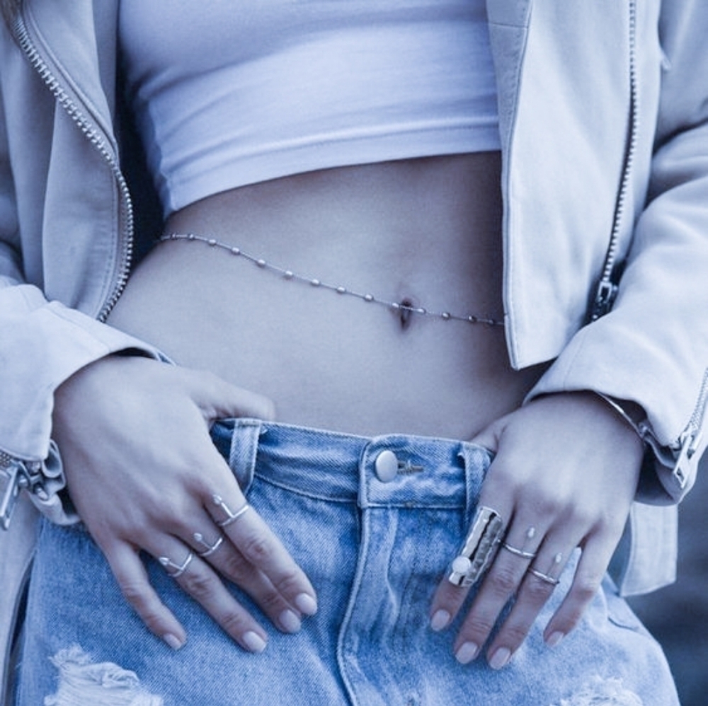 Dainty Waist Chain Silver